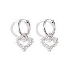 Rhinestone heart Earring