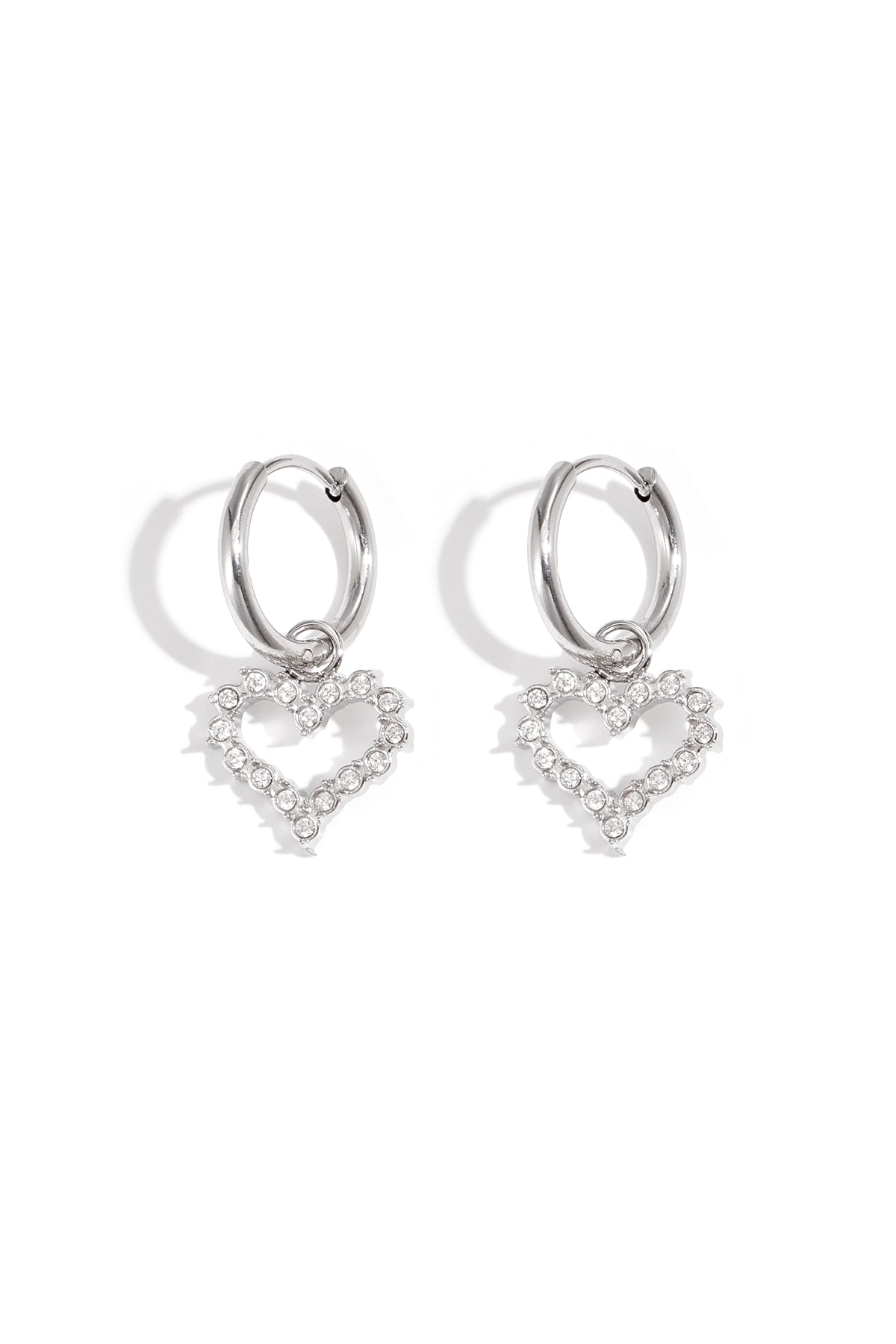 Rhinestone heart Earring