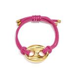 Satin cord bracelet with button detail