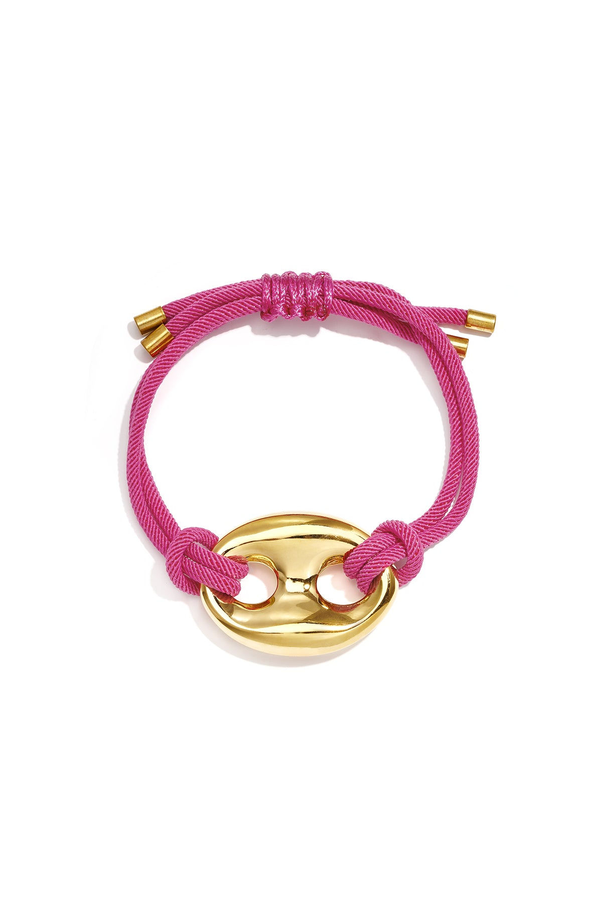 Satin cord bracelet with button detail
