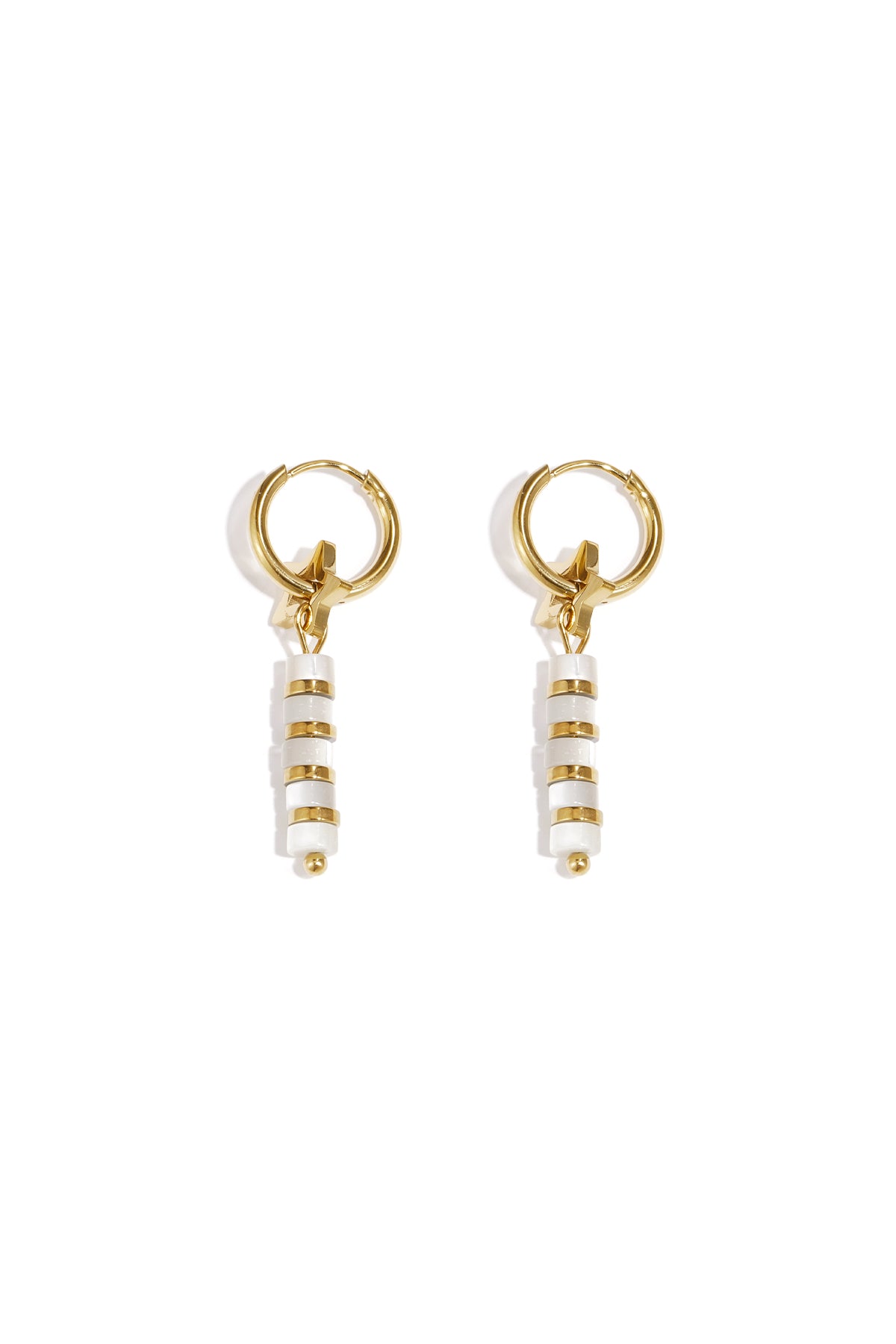 Star earrings with beads