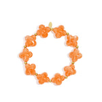 Beaded bracelet with clover beads