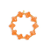 Beaded bracelet with clover beads