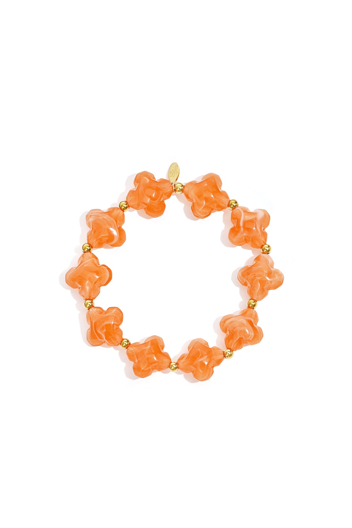 Beaded bracelet with clover beads