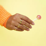 Minimalist ring with stripes