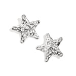 Dented star earrings