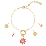 Red flower DIY bracelet