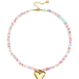 Stainless Steel Beaded Necklaces Heart Vacation Daily Romantic Series Women's jewelry