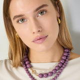 Necklace with medium beads-10mm