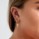 Stainless Steel Drop Earrings Cross Simple Daily Simple Series Women's jewelry