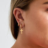Stainless Steel Drop Earrings Cross Simple Daily Simple Series Women's jewelry