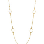Long stainless steel chain in oval shape, simple, everyday series, women's jewelry