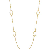 Long stainless steel chain in oval shape, simple, everyday series, women's jewelry