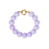 Bracelet with large beads and clasp at the front