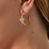 Heart hoop Earrings
