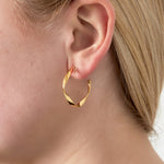 Large Curve Clip Earrings