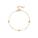 Bracelet with filled hearts