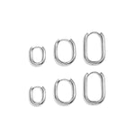 Stainless Steel Earring Sets Geometric Shape Simple Daily Simple Series Women's jewelry