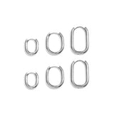 Stainless Steel Earring Sets Geometric Shape Simple Daily Simple Series Women's jewelry