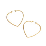 Minimalist heart hoop earrings