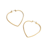 Minimalist heart hoop earrings