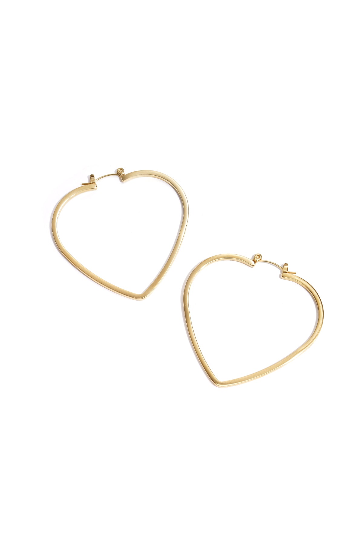 Minimalist heart hoop earrings