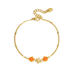 Bracelet with colored flowers