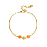 Bracelet with colored flowers