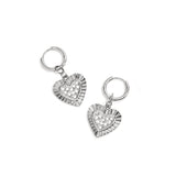 Earrings with radiant hearts