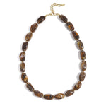 Necklace with organic beads