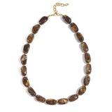 Necklace with organic beads