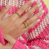 Layered heart statement ring