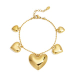 Stainless Steel Charm Bracelets Heart Casual Daily Simple Series Women's jewelry
