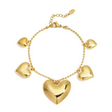 Stainless Steel Charm Bracelets Heart Casual Daily Simple Series Women's jewelry