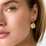 Earrings with rose in flower pendant