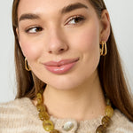 Stainless Steel Hoop Earrings lines Casual Daily Simple Series Women's jewelry