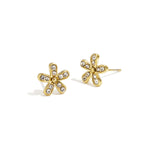 Stainless Steel Stud Earrings Flower Simple Daily Simple Series Women's jewelry