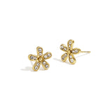 Stainless Steel Stud Earrings Flower Simple Daily Simple Series Women's jewelry