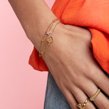 Bracelet with colored stones and flowers