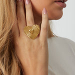 Stainless Steel Statement Rings Heart Casual Daily Simple Series Women's jewelry