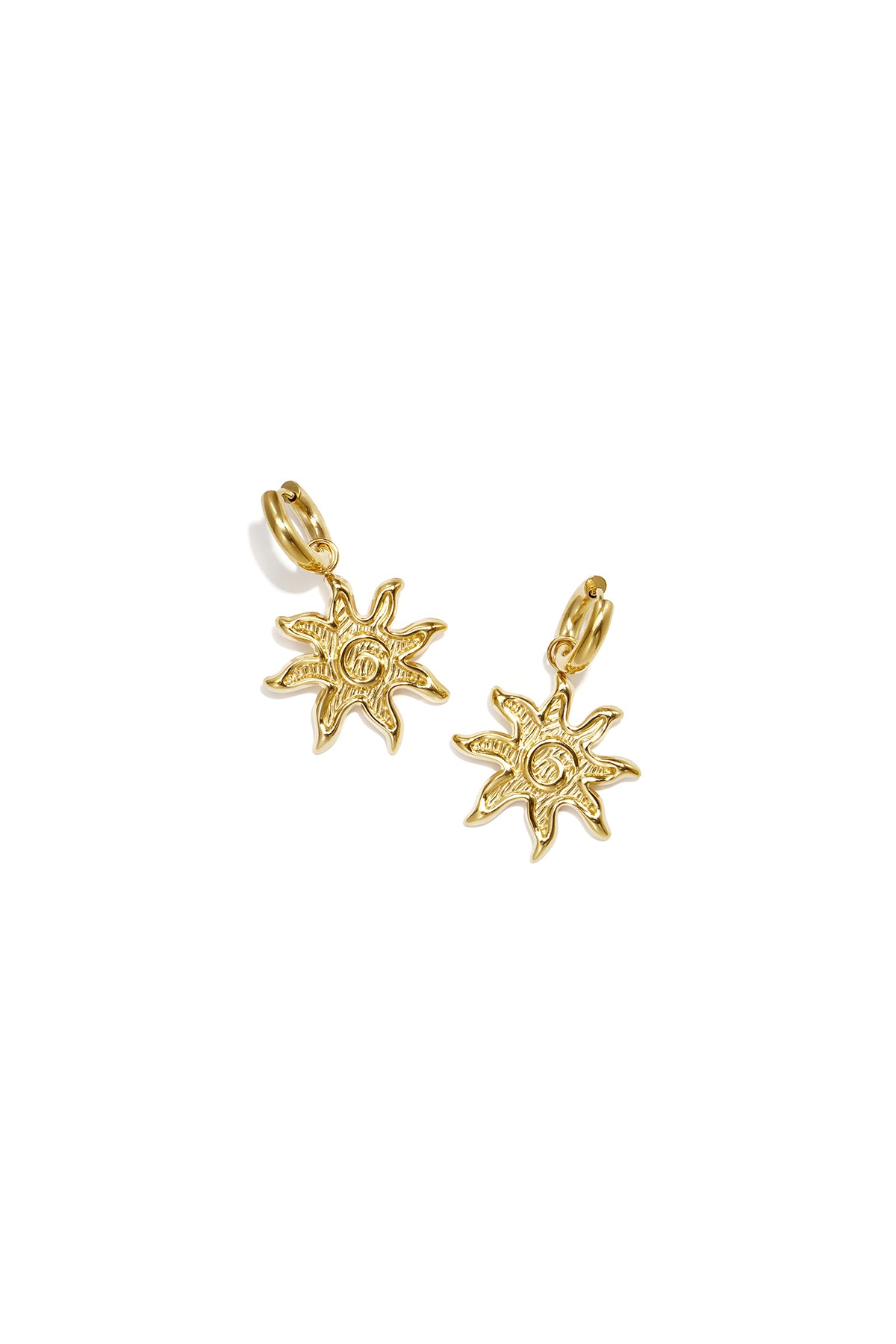 Stainless Steel Drop Earrings Sun Simple Daily Simple Series Women's jewelry