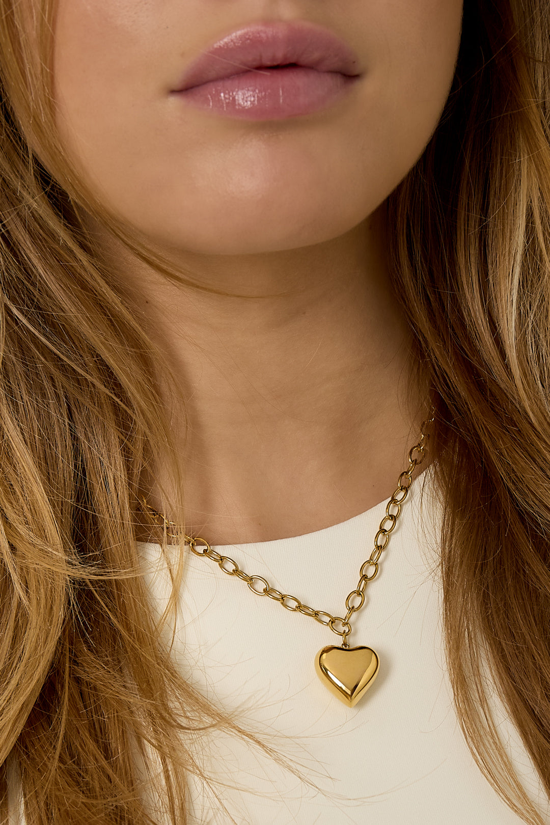 Stainless Steel Pendant necklaces Heart Casual Daily Simple Series Women's jewelry