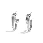 Stainless Steel Hoop Earrings Geometric Shape Casual Daily Simple Series Women's jewelry