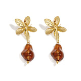 Stainless Steel Drop Earrings Flower Casual Daily Simple Series Women's jewelry