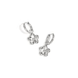 Earrings with flower pendant