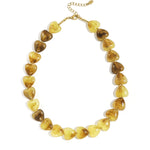 Necklace with heart-shaped beads