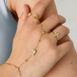 Handchain with framed statement stone
