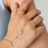 Handchain with framed statement stone