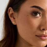 Clover earrings with stone