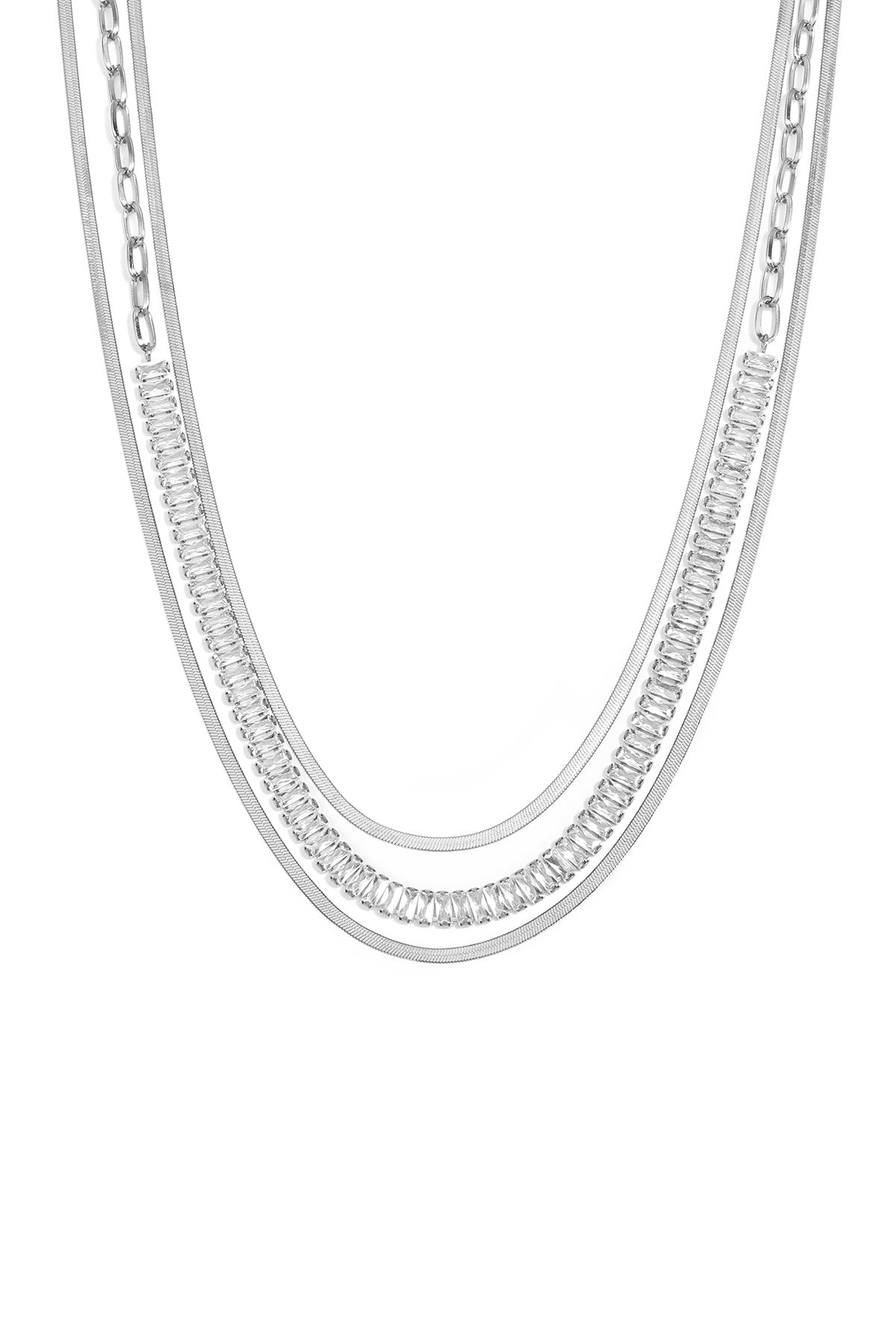 Stainless Steel Layered Necklaces Chain Casual Daily Simple Series Women's jewelry